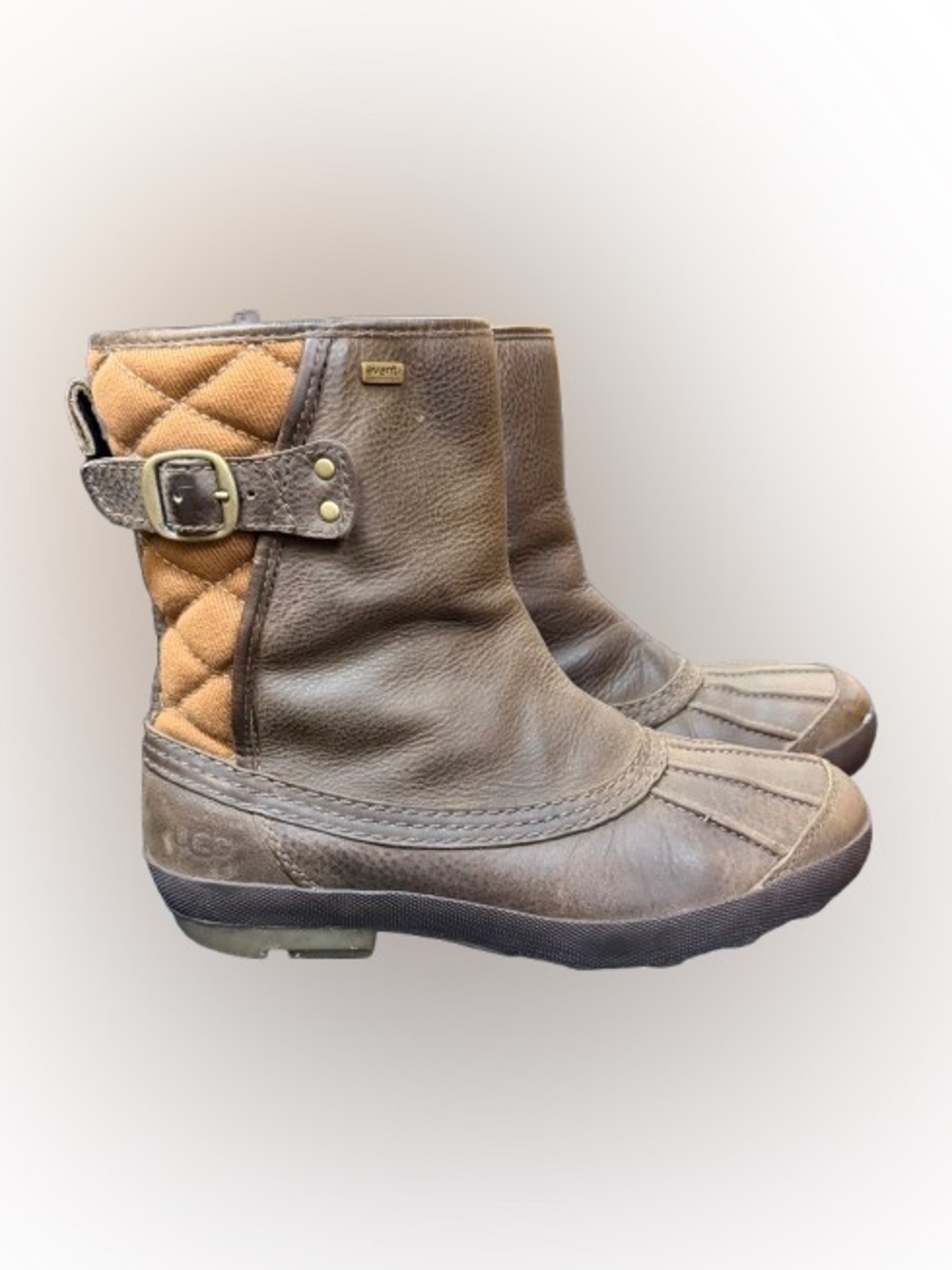 UGG Paladin Waterproof Leather Duck Boots Shearling Brown Women’s 8 Estimated
